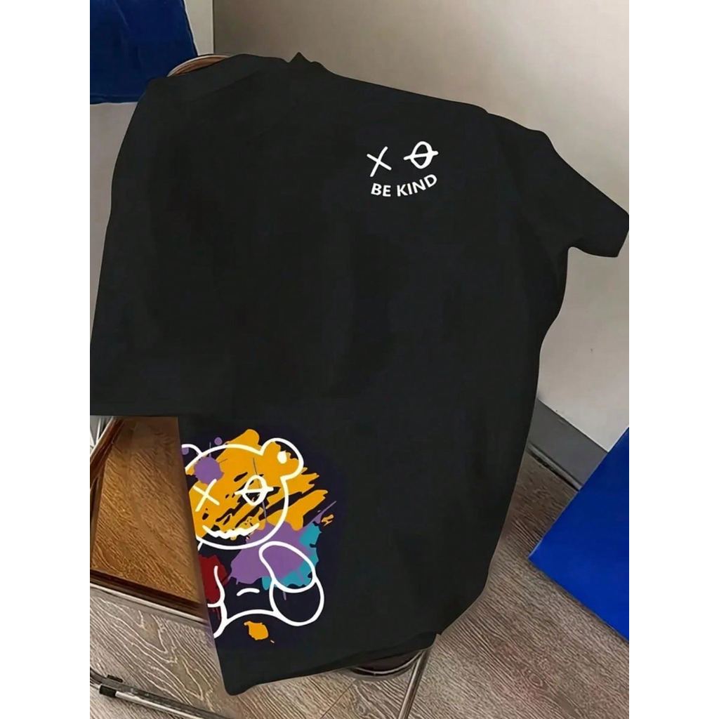 Camiseta Be Kind Masculino Lançamento Gola Redonda Casual T-shirt Homem Estampa Freestyle Lançamento