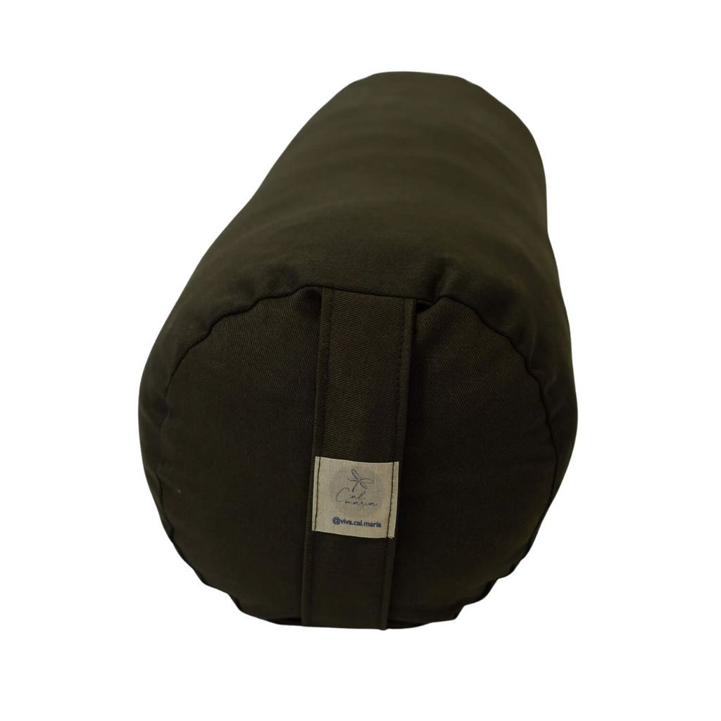 Imagem Bolster Yoga Almofada Cilíndrico Verde Musgo