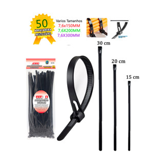 Kit 50 Abraçadeira Reutilizável Enforca Gato Nylon Reforçado 7,6 X 15 20 e 30 cm em Oferta na Shopee