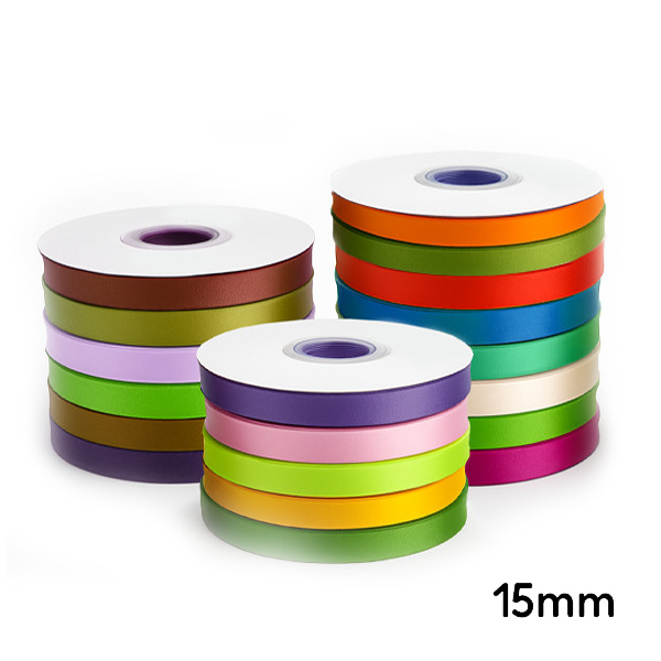 Fita Cetim n.3 15mm Rolo 50 metros Várias Cores Artesanato Pachtwork DIY Laços Enfeite Decoração em Oferta na Shopee