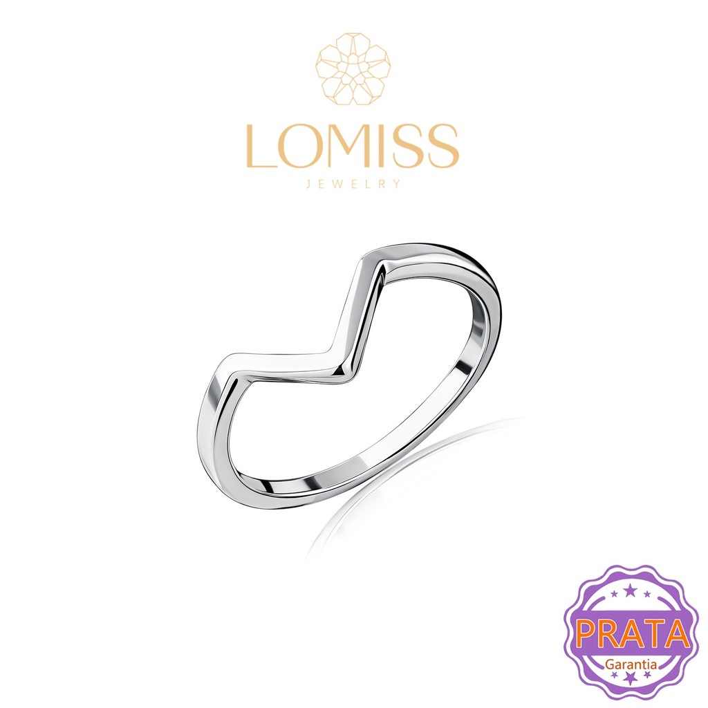 Anel De Prata 925 Legítima V Feminino Delicado Presente Luxo Antialérgico em Oferta na Shopee