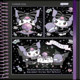 Agenda Planner 2026 160 Páginas Kuromi – 1 Unidade Sortida