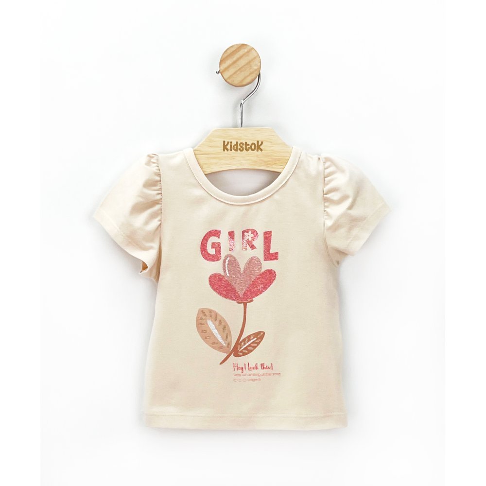 Blusa Menina Cotton Flor Laço - Angerô