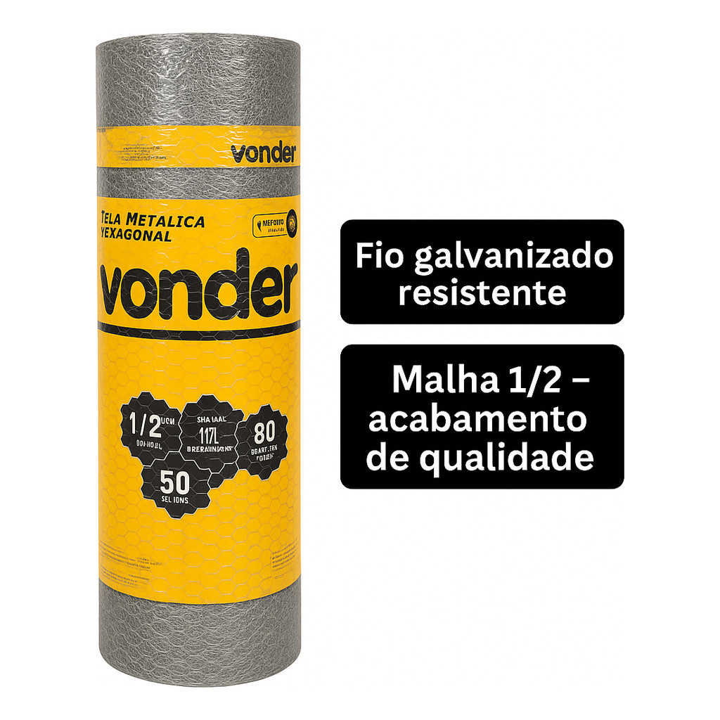 Tela Viveiro 1/2 Galvanizada 50m 0,8m Aço Torcido