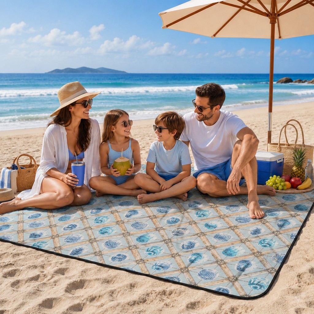 Esteira de Casal 150x140cm Impermeável Praia Piscina Sítio Verão