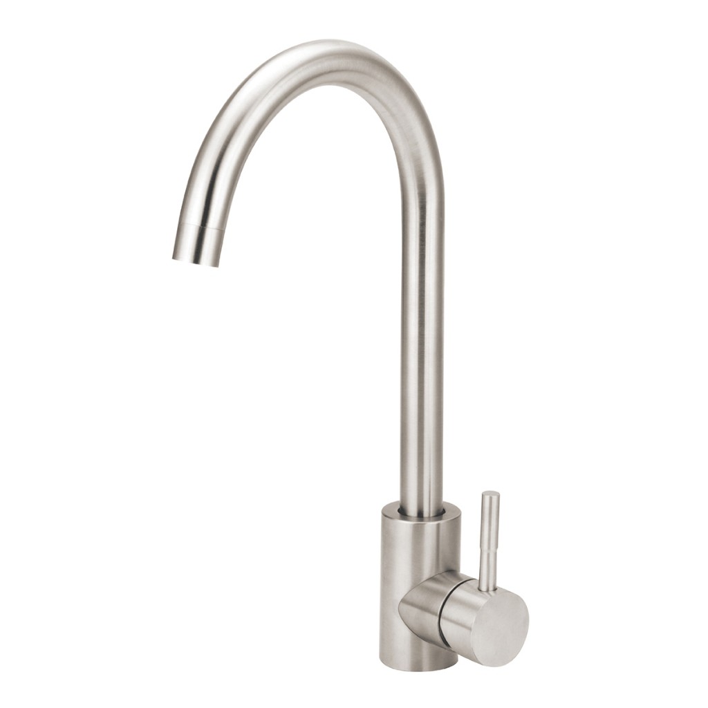Torneira Cozinha Monocomando Quente Fria Inox 304 Bica Retangular Alavanca Gourmet Mesa Modelar