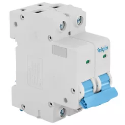 Mini Disjuntor 6KA MCB Bipolar 2 Polos 25A Bivolt Elgin