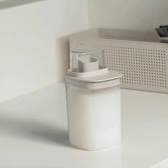 Dispenser Organizador Sabão Amaciante Desinfetante 1L Linha Flow Dosador c/ Corpo Transparente OU