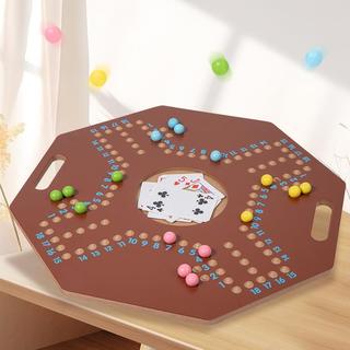 Jogo de cartas árabe, jogo de tabuleiro Jackaroo dois em um, jogo de tabuleiro de xadrez voador, brinquedo de madeira pa