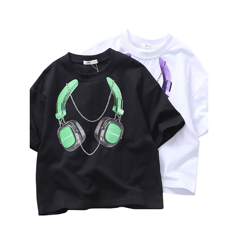 Verão fresco fino macio pele-amigável crianças confortável manga curta camiseta meninos meia manga algodão Undershirt mé