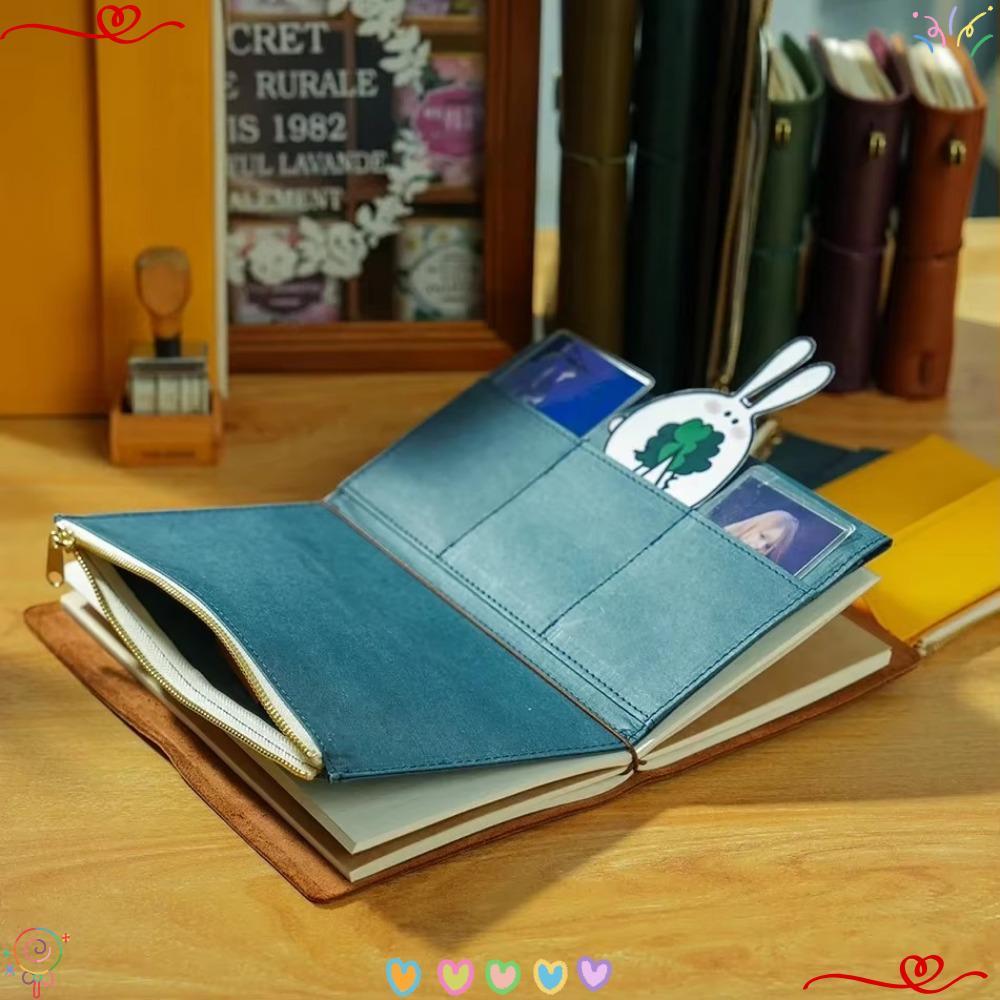 Bolsa Com Zíper , Caderno Encadernado Em Papel Kraft De Couro , De Armazenamento Dobrável Para Viajantes De Bolso