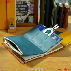 Bolsa Com Zíper , Caderno Encadernado Em Papel Kraft De Couro , De Armazenamento Dobrável Para Viajantes De Bolso