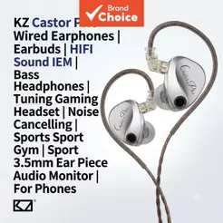 KZ Castor Pro Fones De Ouvido Intra-Auriculares Com Fio HiFi Sound IEM Bass Tuning Para Jogos Cancelamento De Ruído Espo