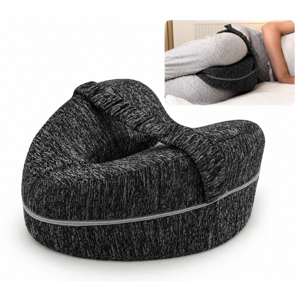 Almofada Ortopédica para Pernas Memory Foam Travesseiro Entre Joelhos com Capa Removível