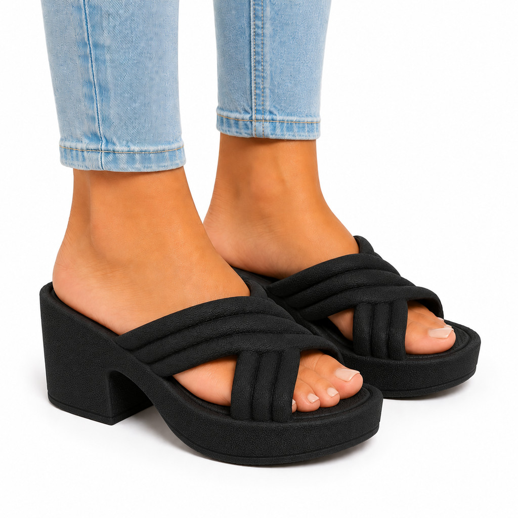 Tamanco Feminino Casual Plataforma Leve Confortável Moda Verão Antiderrapante
