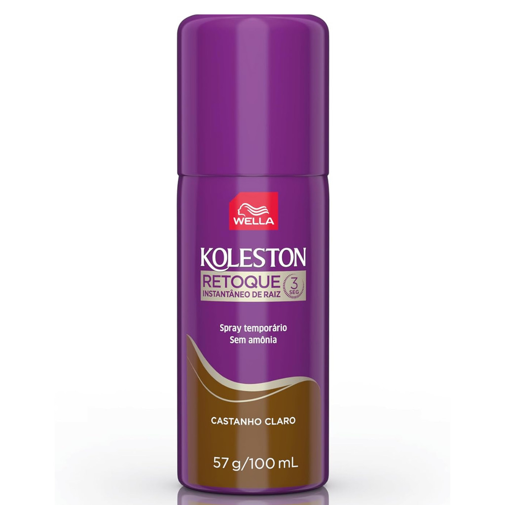 TINTA SPRAY KOLESTON RETOQUE WELLA 100ML - CASTANHO CLARO
