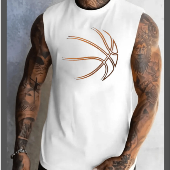 Camiseta camisa Regata Machão oversized Masculina Basquete 100% Algodão Corte Reto Confortável BearStreetwear