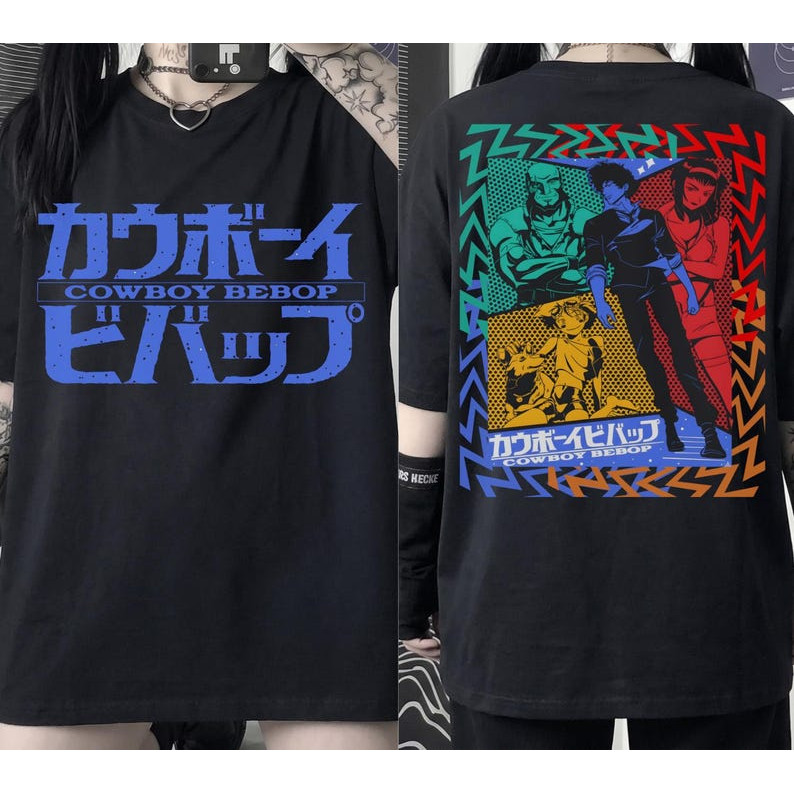Camiseta Feminina Estampa Animada e Letras Coloridas Confortável Estilosa Linda Moda Feminina Casual
