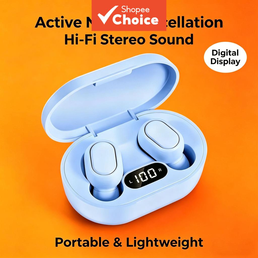 Fones De Ouvido TWS Bluetooth Com Cancelamento De Ruído HiFi Estéreo Portátil Sem Fio Microfone Para Jogos Uso Diário Vi