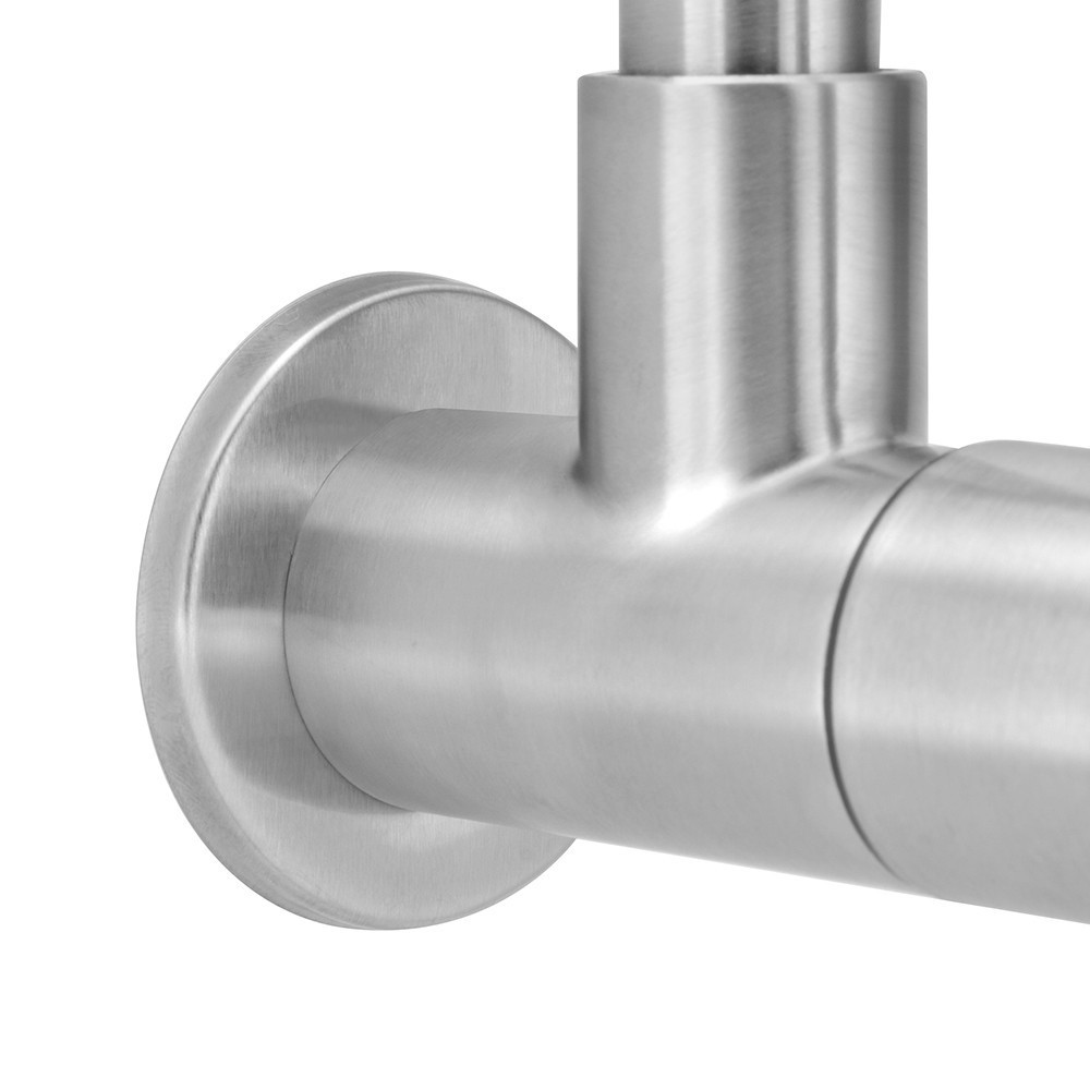 Torneira Cozinha Inox Escovado Parede Flexível Gourmet Preto Agua Quente Fria Movel — imagem 2 de 2