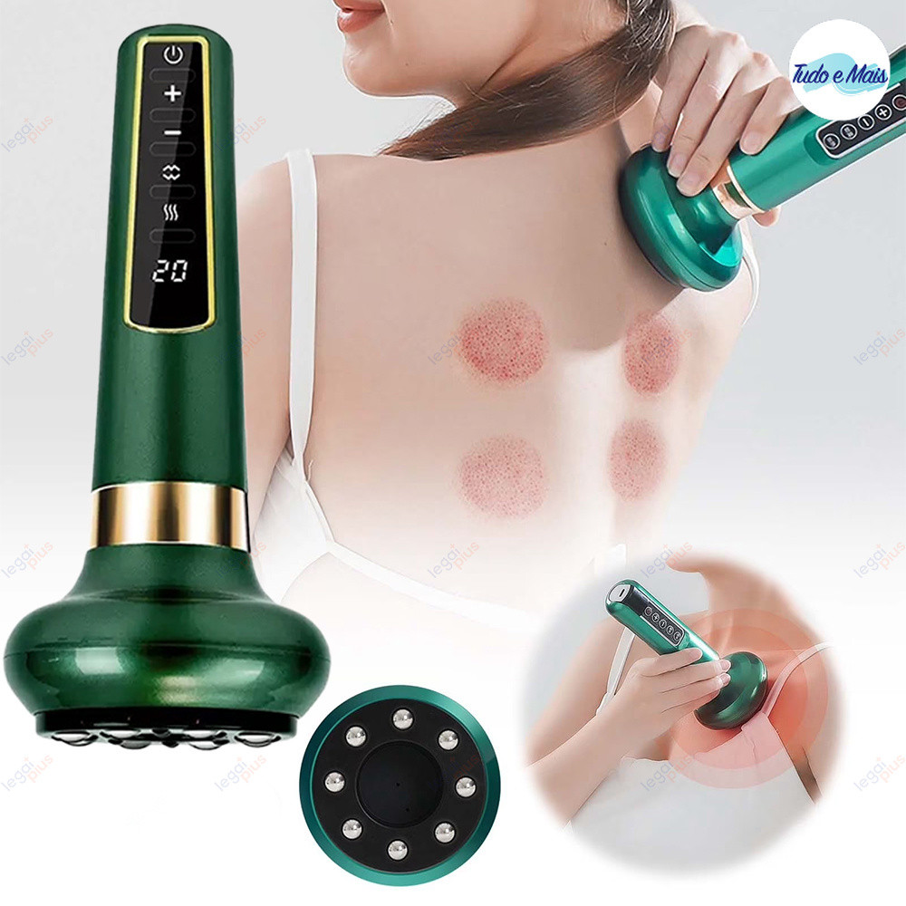 Ventosa Massager a Vácuo para Estética, Dispositivo Scraping com 12 Níveis de Aquecimento, Saúde e Beleza Corporal