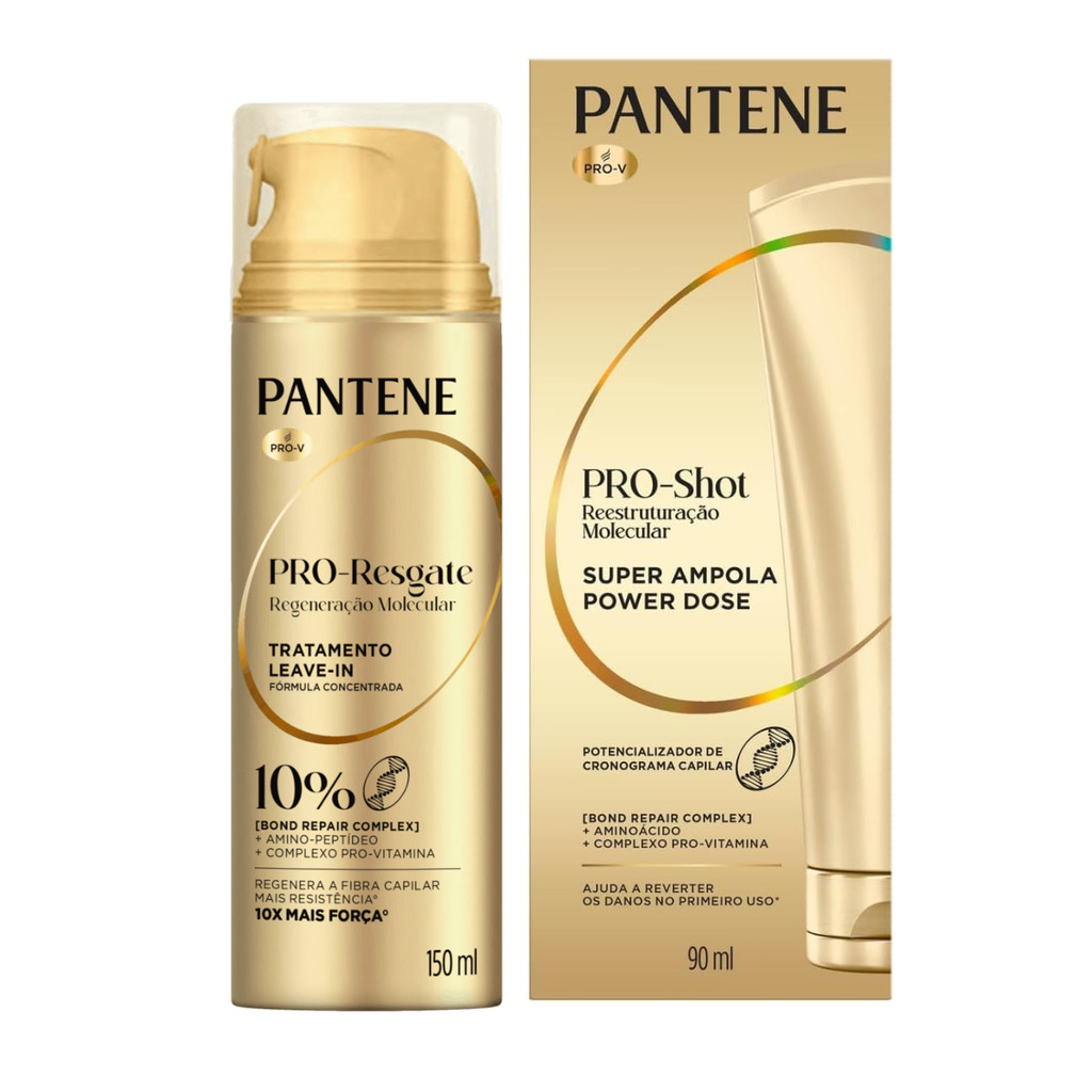 KIT PANTENE MOLECULAR AMPOLA PRO-SHOT 90ML + LEAVE IN 150ML