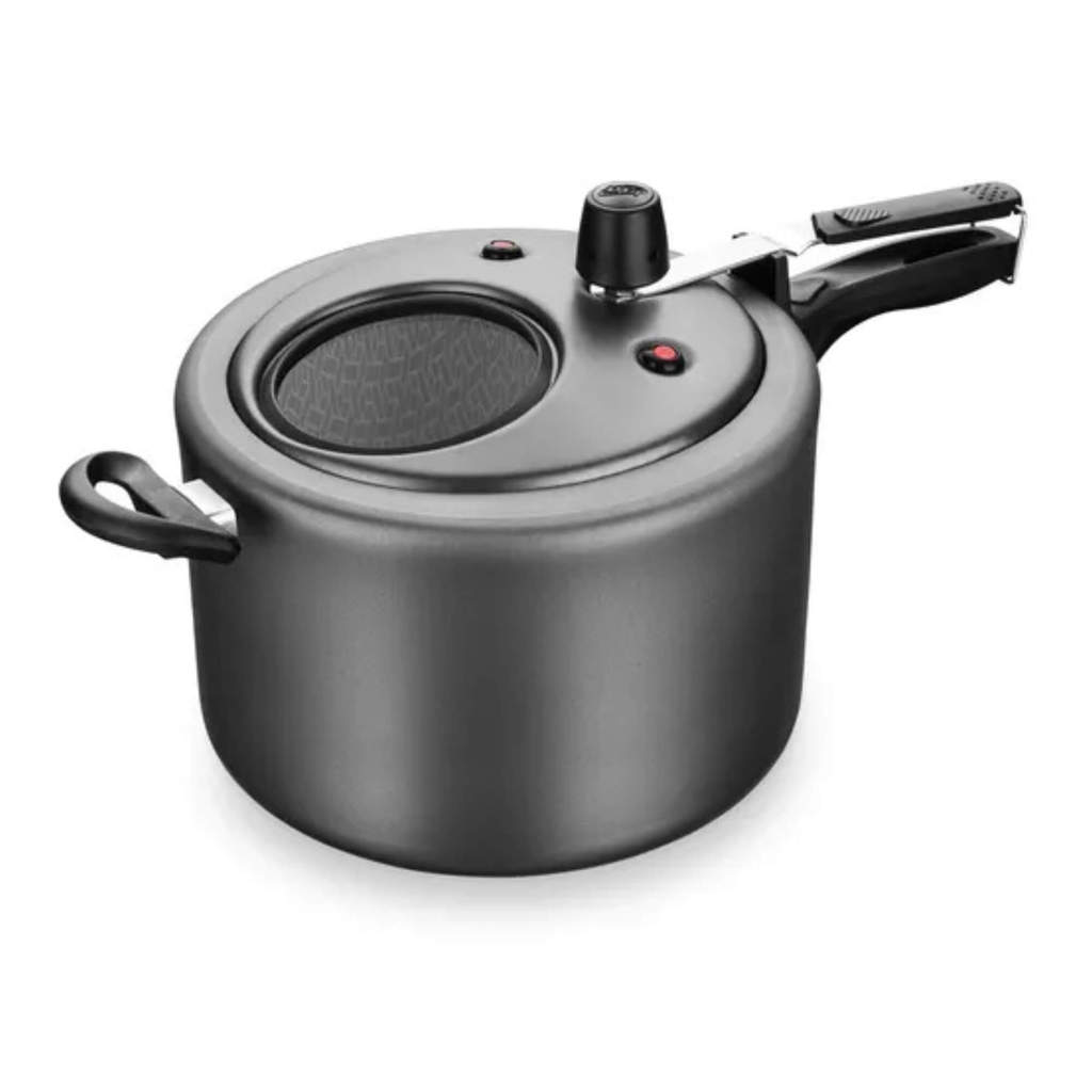 Panela de Pressão 8 Litros Antiaderente com Visor de Vidro Grafite MTA 6032