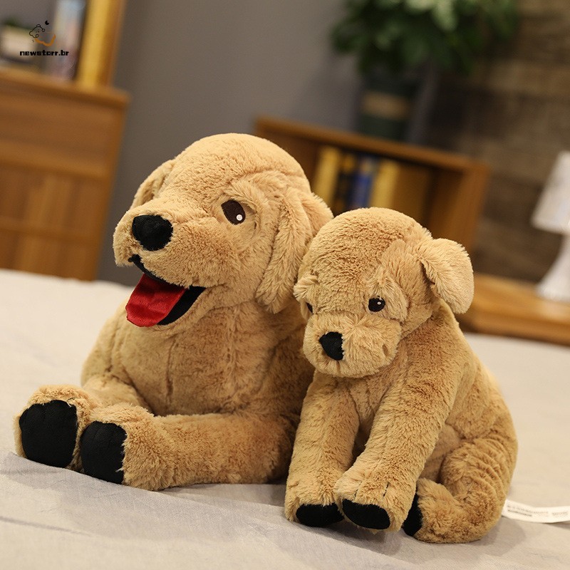 Brinquedo De Pelúcia Fofo Labrador Golden Retriever-Boneca De Simulação Para Crianças