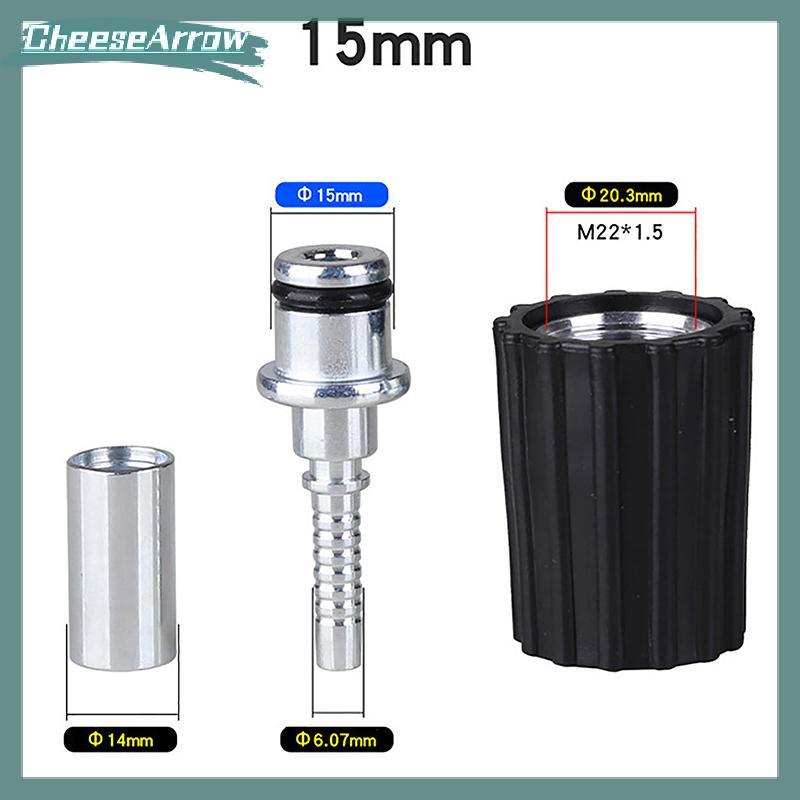 Acessórios De Inserção De Mangueira Para Lavadora De Alta Pressão CC D14 D15mm Porca De Anel M22 Carro De Limpeza De Águ