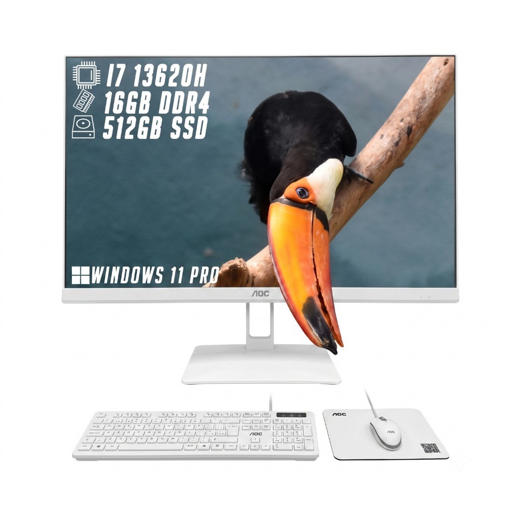 Computador AOC All in One 27" Full HD Intel Core I7-13620H 16GB RAM DDR4 SSD 512