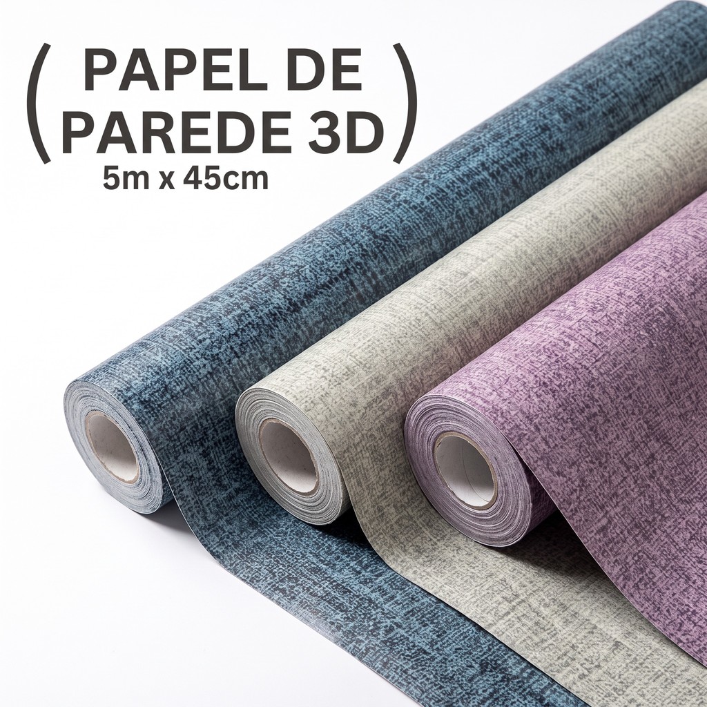 Papel De Parede Estilo Linho 5m - 5 Metros Resistente, Decoração Moderna Para Ambientes Internos