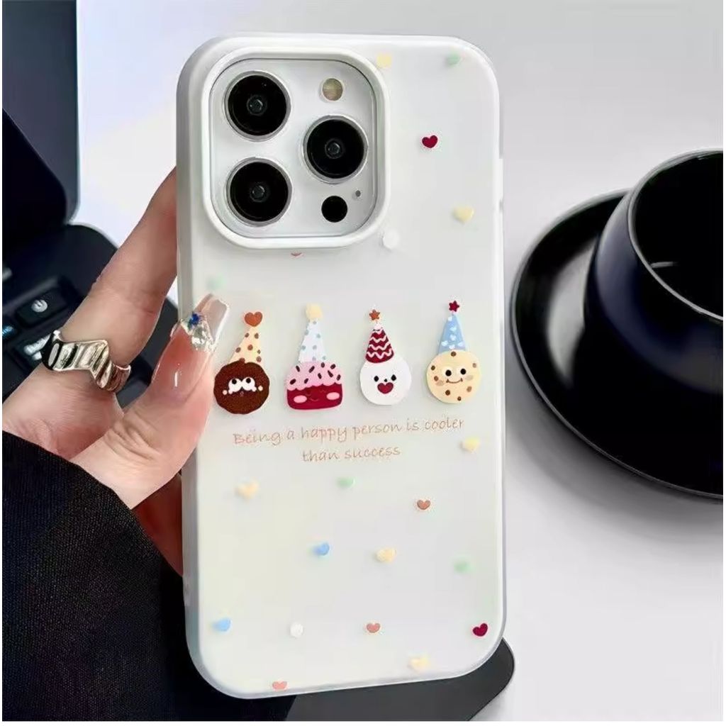 Capa de Telefone 2 em 1 com Design de Biscoitos Redondos para Samsung Galaxy A13 A12 A11 A10 A10s A07 A06 A05s A05 A04e 