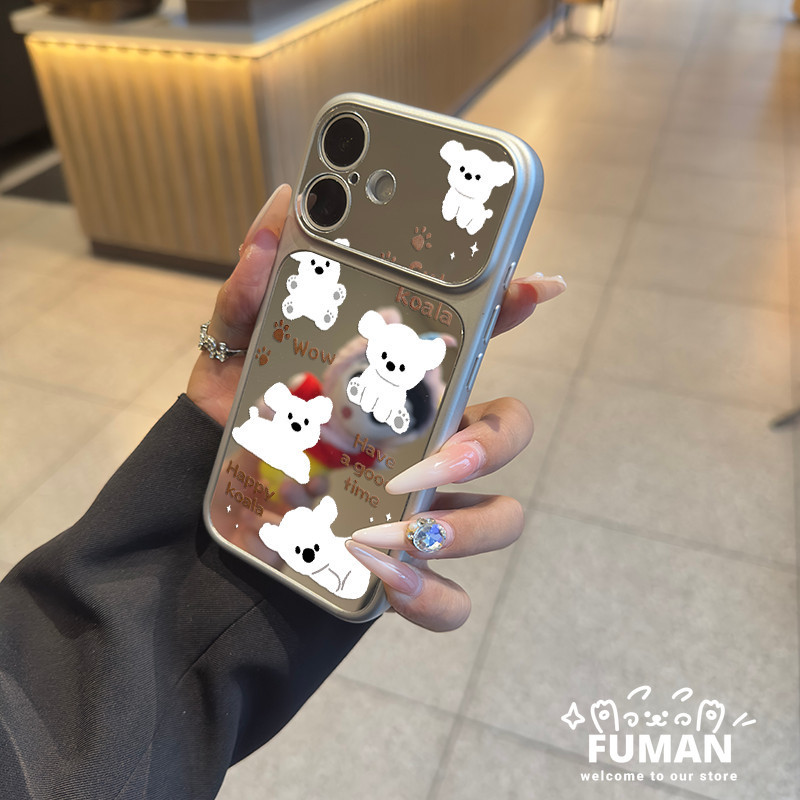 Capa De Telefone Espelhada De Coelho Com Laço De Cachorro Fofo Para Samsung Galaxy A07 M07 F07 A06 M06 F06 A05S M05 A04S