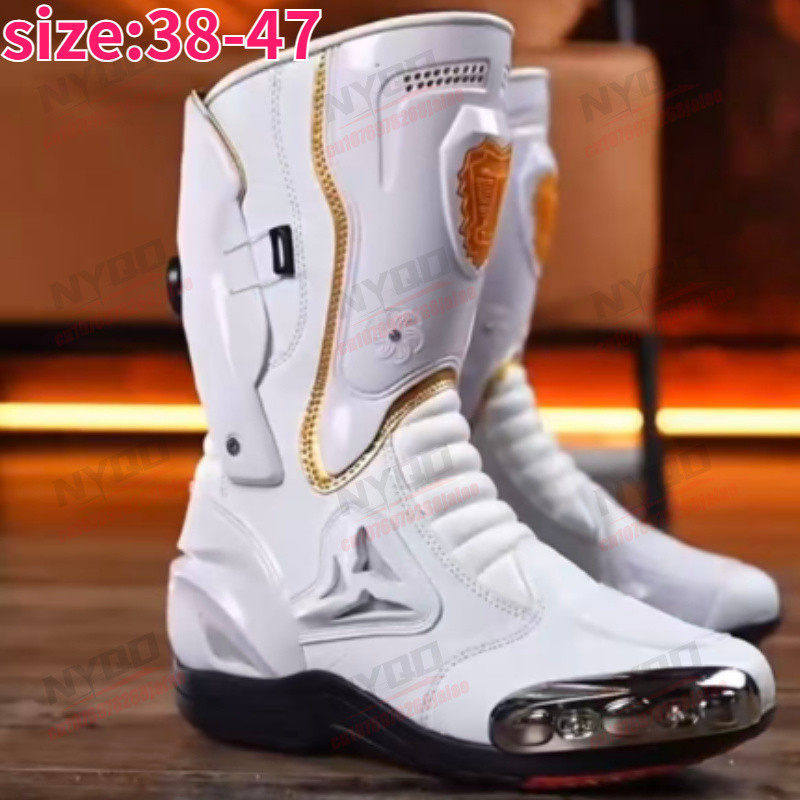 Botas De Equitação De Motocicleta Tamanho 38-47 Couro Masculino Antiderrapante E Resistente Ao Desgaste Off-road De Viag