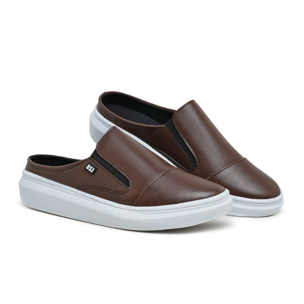 Slip On Mule Masculino Casual Sola Alta Tênis Confortável Sapato Leve Sem Cadarço Lançamento Promoção