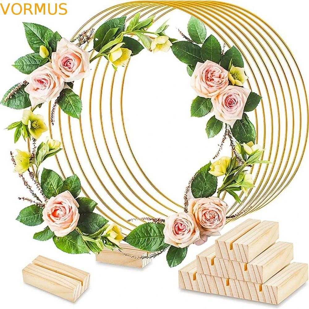 Aros De Flores De Metal Dourado , Anéis Redondos De Ferro De 10-50cm , Suporte De Base De Decoração Vintage DIY , Argola