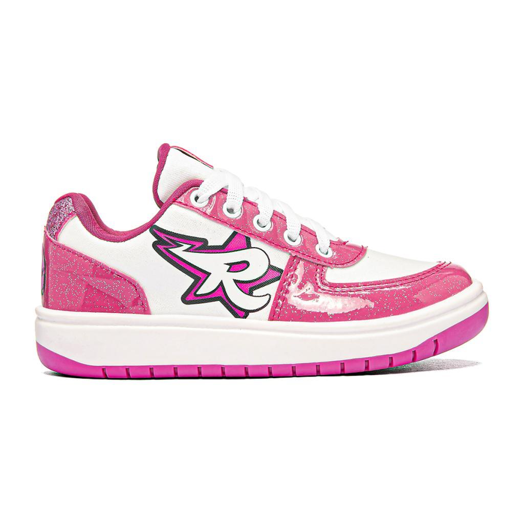 Tênis Infantil Dos Rosa DDR02E Branco Pink Casual 28 ao 35