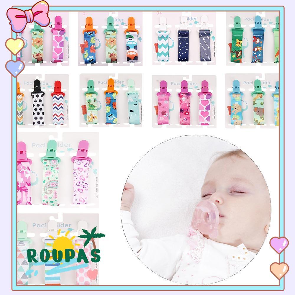 ROUPAS 3 Peças De Clipes Para Manequim , Suporte Corrente De Chupeta , Clipe De Bebê , Impressão De Desenho Animado