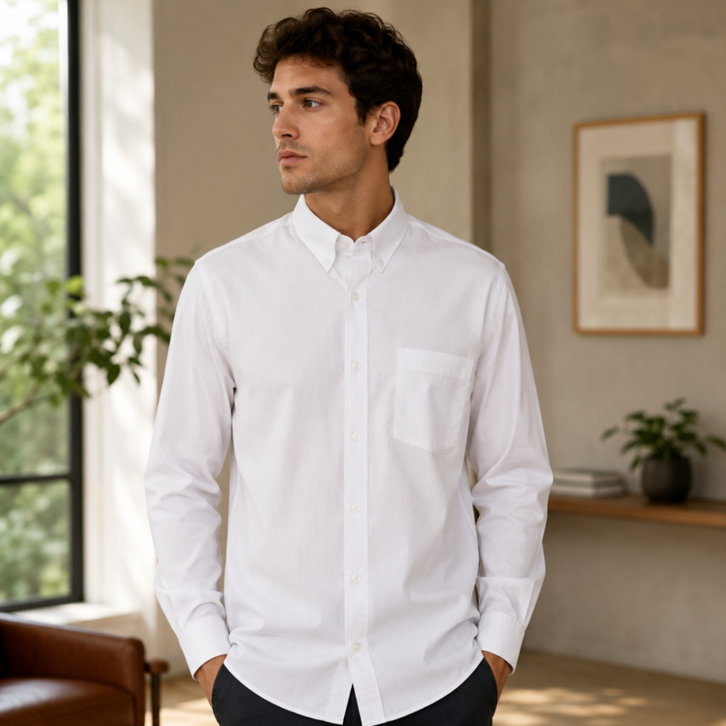 Camisa Social Masculina Manga Longa Polialgodão Slim FIt Casual Alta Qualidade Premium  Elegante Envio Imediato