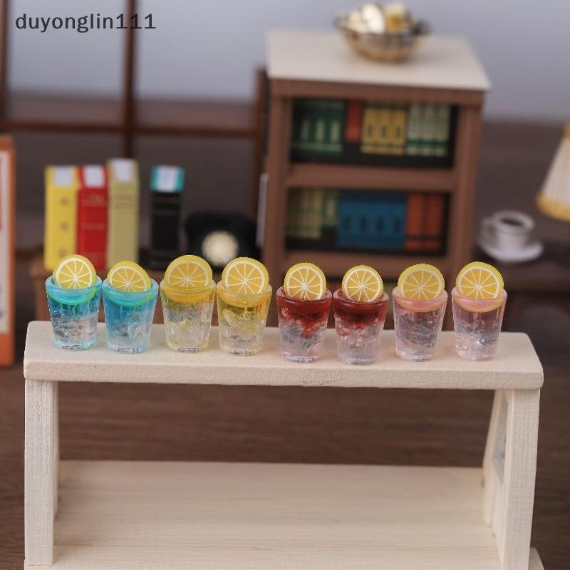 (duyonglin111) Mini Copo De Bebida Gelada De Limão De Resina Modelo 2 Peças Acessórios De Comida Para Casa De Bonecas DI