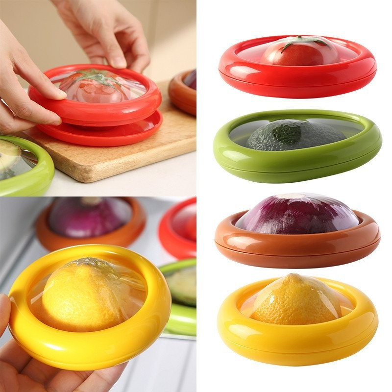 Caixa De Armazenagem De Frutas Em Silicone , Conjunto De 4 Recipientes Reutilizáveis Para Geladeira