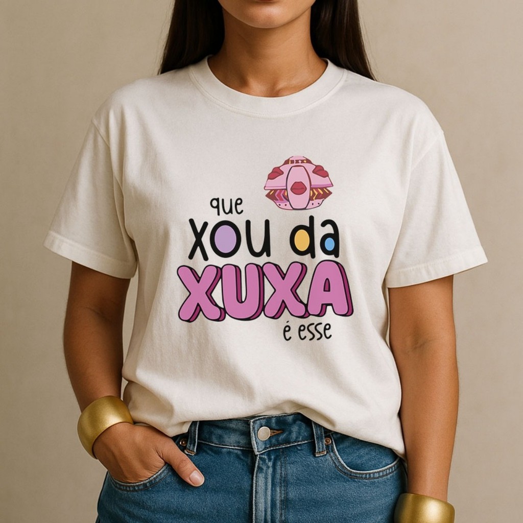 Camiseta Estampada Meme Que Show Xou da Xuxa É Esse Frase Feminina Moda Algodão Presente Engraçado