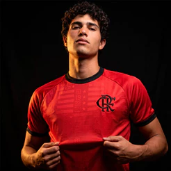 Camisa Flamengo CRF Jacquard Red Masculina Oficial