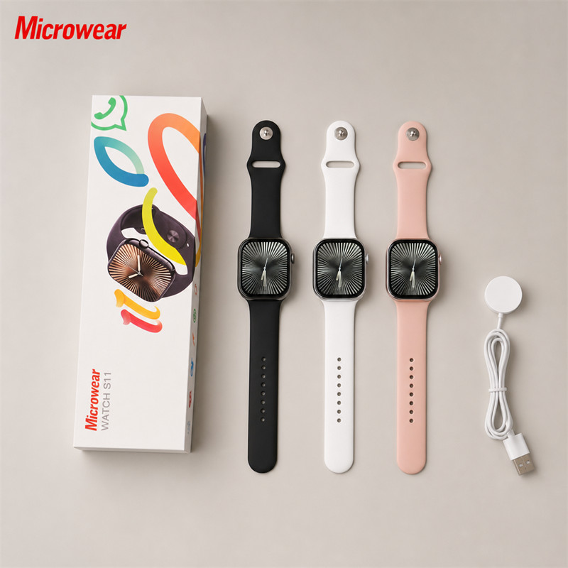Smartwatch S11 Série 11 Relógio Inteligente Amoled Microwear Whatsapp NFC GPS Masculino Feminino 46mm