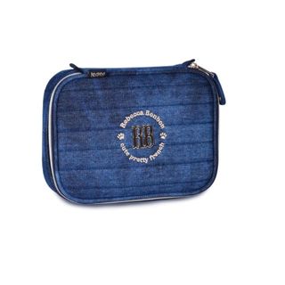 Estojo Box Feminino Rebecca Bonbon Jeans Escolar 36 Elásticos Original Luxo Fashion