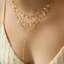 MIX DE COLARES LUANA GOTINHAS FOLHEADO A OURO 18K PIUKA