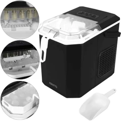Maquina de gelo 12 Kg com sensor de cesta cheia preta - MG Agratto