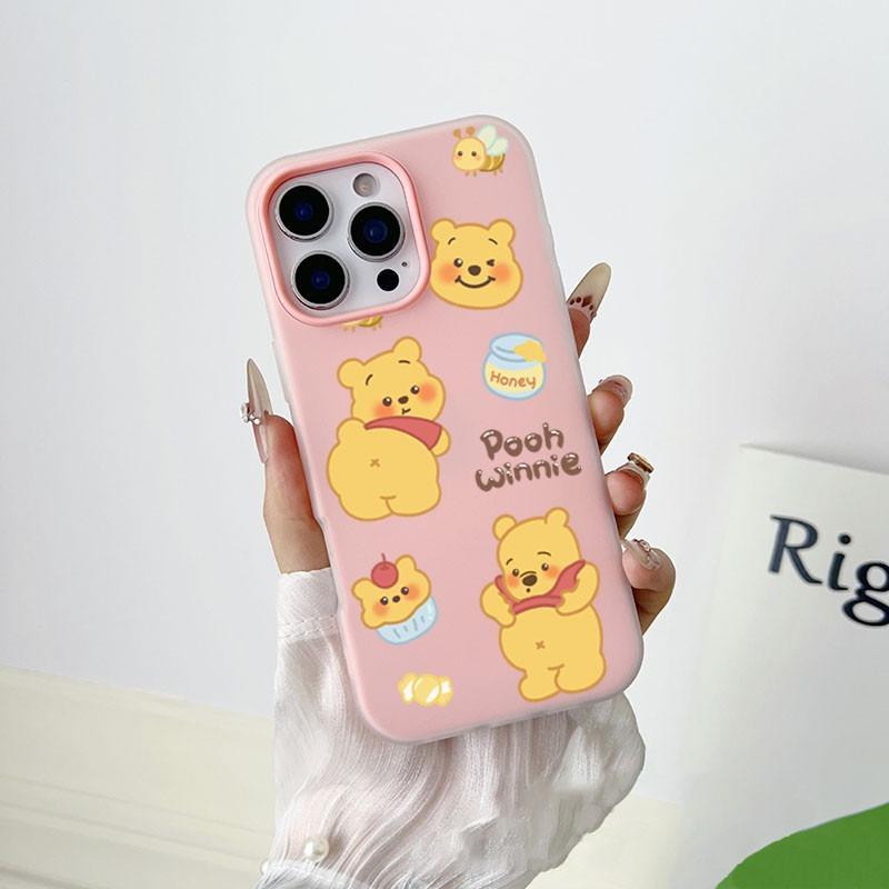 Capa De Telefone Macia Fosca Doce Para iPhone 18 15 16 Pro Max 14 13 12 11 17 16 Plus Desenho Animado Mel Urso Silicone — imagem 2 de 2