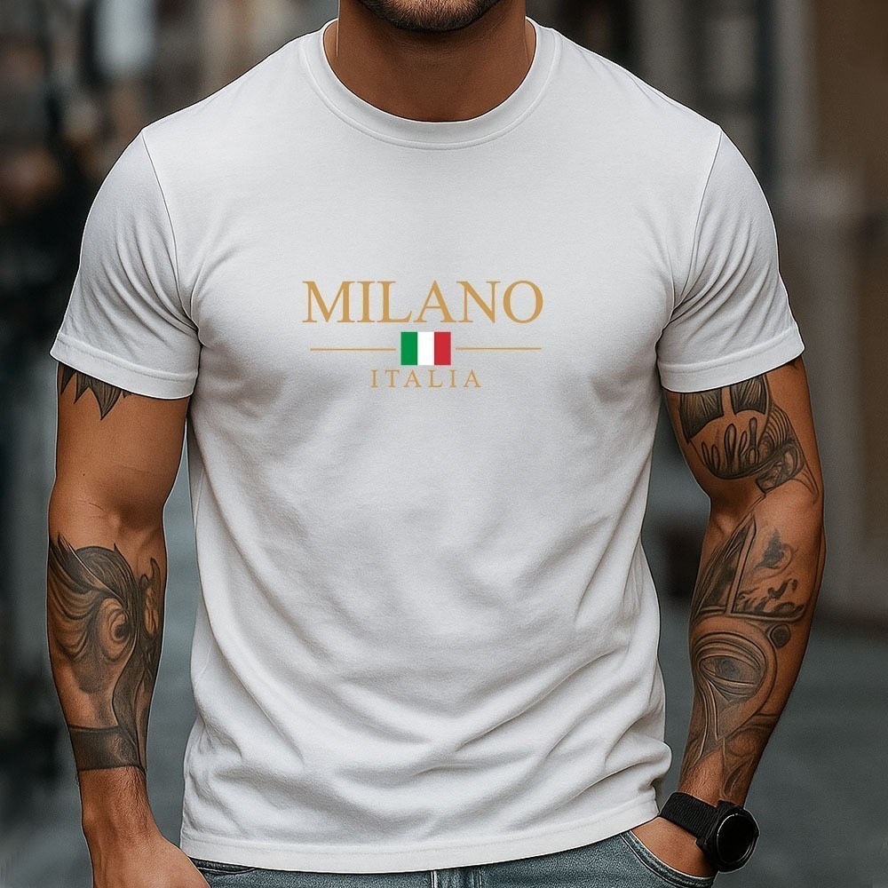 Camiseta Masculina Milano Camisa Streetwear Academia Treino Esportes Casual Urbana Style Casual