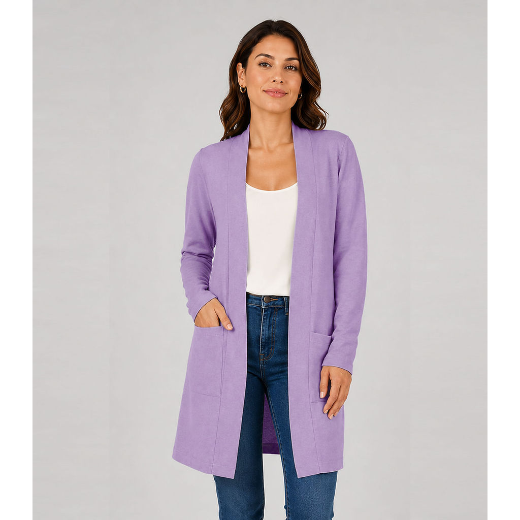 Cardigan Tricot Feminino Rovitex Roxo
